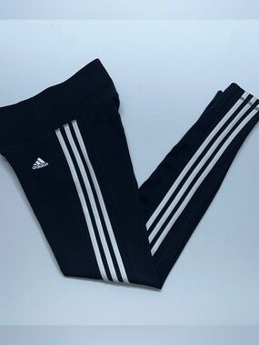 Adidas Legging Pants Womens Size Small Black Climalite Joggers 30” Inseam